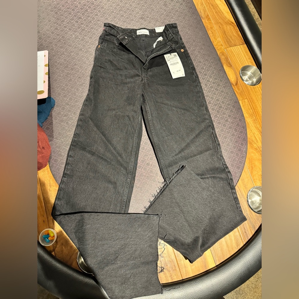 BRAND NEW Zara Black Flare & Wide Leg Women's Jeans